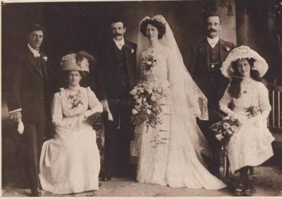 PHOTOGRAPH: WEDDING PORTRAIT, THOMAS ALFRED AND KATIE BURTON, 1911