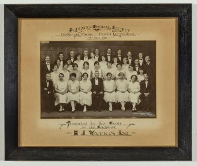 PHOTOGRAPH (FRAMED): SUBIACO CHORAL SOCIETY, CHAMPION CHOIR, PERTH EISTEDDFOD