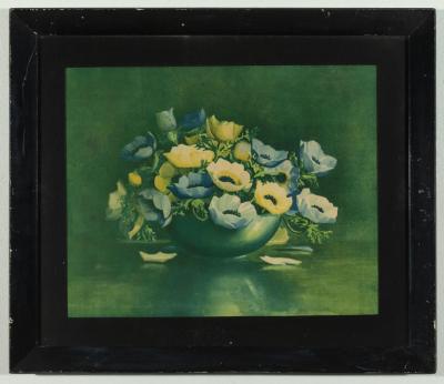 PRINT: 'A BOWL OF ANEMONES', UNKNOWN