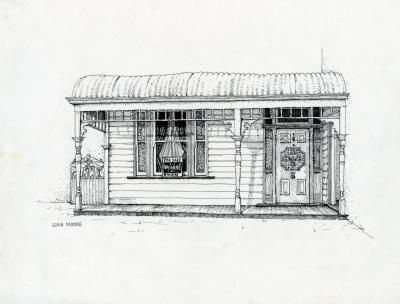 DRAWING: 'FAÇADE OF 210 PARK STREET, SUBIACO', GINA MOORE