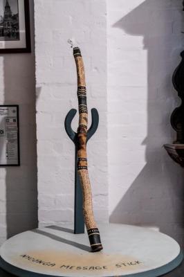 SCULPTURE: 'INTERPRETATION OF A NOONGAR MESSAGE STICK', SHANE PICKETT