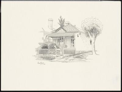 DRAWING: 'HOUSE CORNER BEDFORD AVENUE AND BARKER ROAD' PETER HARPER