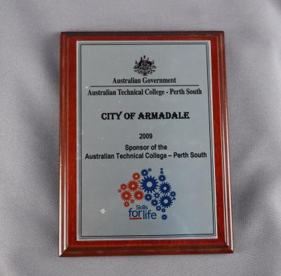 PLAQUE- AUSTRALIAN TECHNICAL COLLEGE