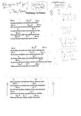 MUSIC SCORE SHEET FOR PATHWAY TO PEACE