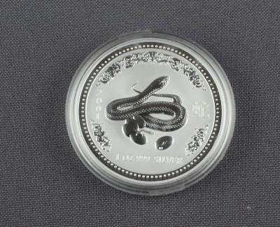 SILVER $1 AUSTRALIAN COIN YEAR OF THE SNAKE