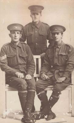 POSTCARD: MILITARY GROUP PORTRAIT WITH JACK NEWMAN