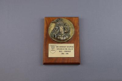 PLAQUE - CENTENARY SCULPTURE ARMADALE & DISTRICTS CHAMBER OF COMMERCE