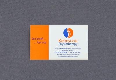 BUSINESS CARD - KELMSCOTT PHYSIOTHERAPY