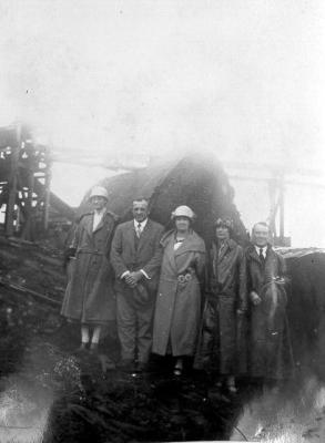 Bessie, Alex and Mollie McCallum and others at a sawmill [in the South West of W.A.].