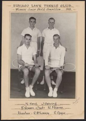 PHOTOGRAPH: WINNERS JUNIOR SHIELD, SUBIACO TENNIS CLUB, 1949