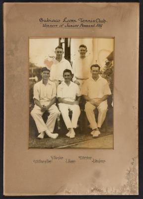 PHOTOGRAPH: SUBIACO LAWN TENNIS CLUB; WINNERS JUNIOR PENNANT 1931