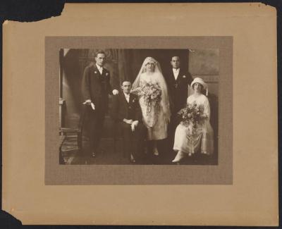 PHOTOGRAPH: WEDDING PHOTOGRAPH FOR PEARL AND BERT CONGDON