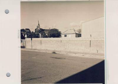 PHOTOGRAPH (PROOF SHEET): VIEW ACROSS TO ST JOSEPH'S CHURCH, SONYA SEARS