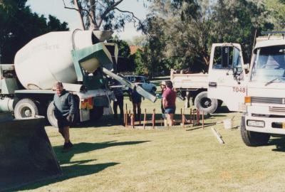 PHOTOGRAPH: BUILDING AND ERECTING OF SIGN FOR JUALBUP LAKE