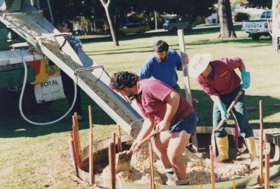 PHOTOGRAPH: BUILDING AND ERECTING OF SIGN FOR JUALBUP LAKE