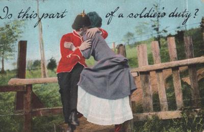 POSTCARD: 'IS THIS PART OF A SOLIDERS DUTY?', 1909