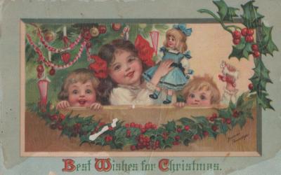 POSTCARD: 'BEST WISHES FOR CHRISTMAS'