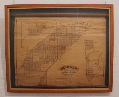 MAP (FRAMED): SUBIACO PUBLISHED AND PRINTED BY HOPE AND KLEM