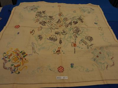 STAMPED LINEN, TEA CLOTH