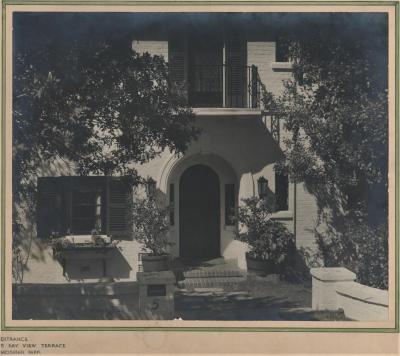Entrance detail, 5 Bay View Terrace, Mosman Park, [1934].