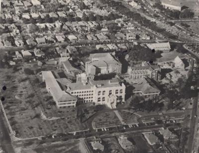 PHOTOGRAPH: AERIAL VIEW OF SAINT JOHN OF GOD'S HOSPITAL, SUBIACO,