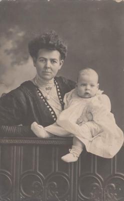 POSTCARD: FLORENCE WHITE AND HER SON WILLIAM