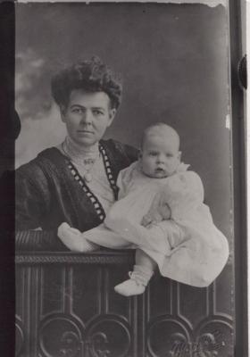 PHOTOGRAPH (COPY): FLORENCE WHITE AND HER SON WILLIAM, 1908