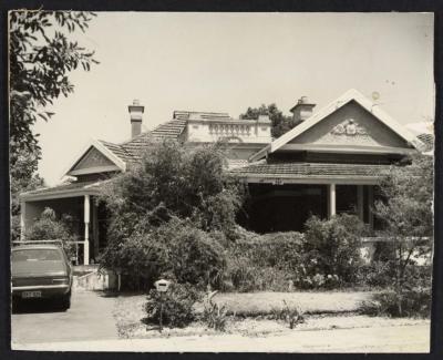 PHOTOGRAPH: HOUSE IN TOWNSHEND ROAD, SUBIACO