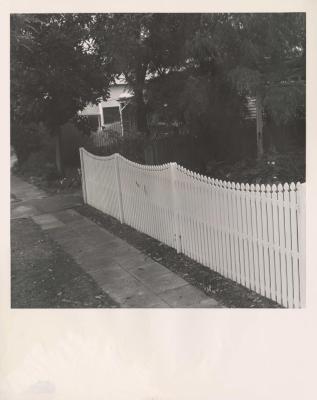 PHOTOGRAPH: WHITE PICKETT FENCE YILGARN STREET, BICENTENNIAL COLLECTION, EDITH COWAN STUDENTS