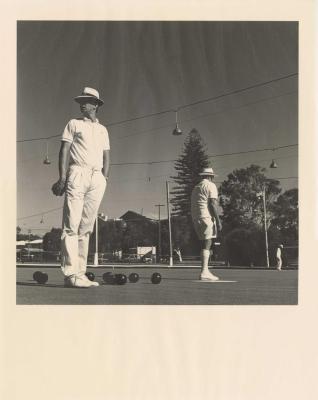 PHOTOGRAPH: THREE MALE BOWLERS - BICENTENNIAL PHOTOGRAPHIC COMPETITION