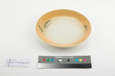 PLATE: WEMBLEY WARE, TAN FERN PATTERN