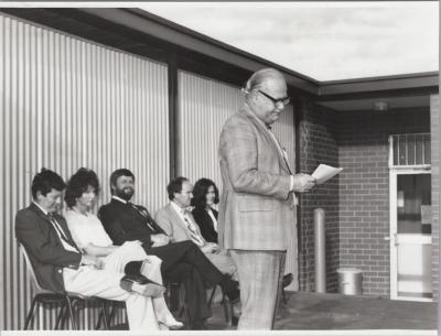 PHOTOGRAPH: 'OPENING OF EMERGENCY OPERATIONS CENTRE', 1984