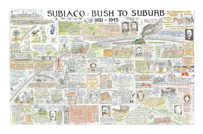 PAINTING (MAP): 'SUBIACO: BUSH TO SUBURB 1851-1945', MARY YATES