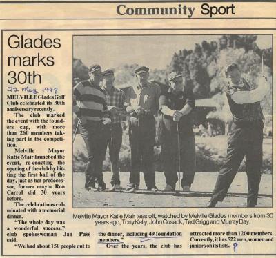 MGGC 30TH ANNIVERSARY - NEWSPAPER ARTICLE