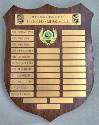 THE HELFERS MEDAL SHIELD TROPHY