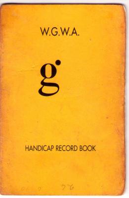 WOMEN'S GOLF WA HANDICAP RECORD BOOK