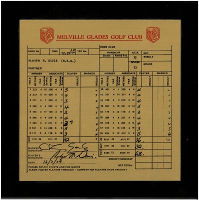 R. DAVIS SCORECARD 1979