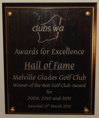 CLUBS WA AWARD - HALL OF FAME 2012