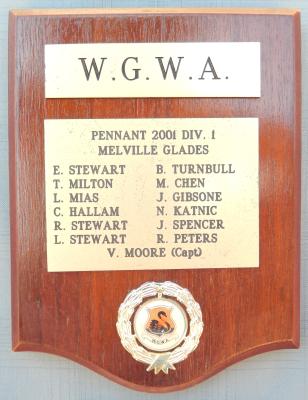 PENNANT - WOMEN - WGWA DIVISION 1 SHIELD 2001