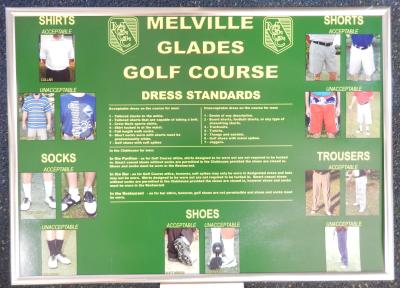 SIGN - GOLF COURSE DRESS STANDARDS