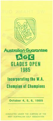 THE 1985 GLADES OPEN BROCHURE