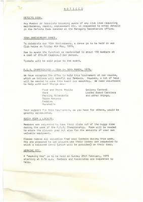 CLUB NOTICE 1979