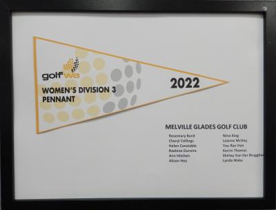 PENNANT - WOMEN - GOLF WA DIVISION 3 2022 PENNANT