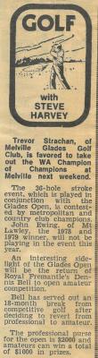 MGGC OPEN 1980 PREVIEW - NEWSPAPER ARTICLE