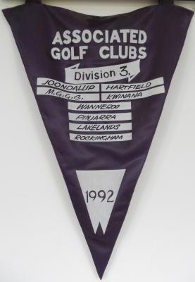 PENNANT - MEN - ASSOCIATED GOLF CLUBS DIVISION 3 1992