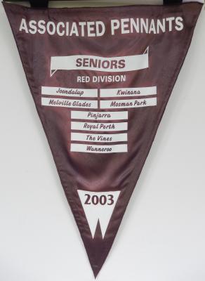 PENNANT - SENIOR MEN - ASSOCIATED GOLF CLUBS 4BBB RED DIVISION 2003