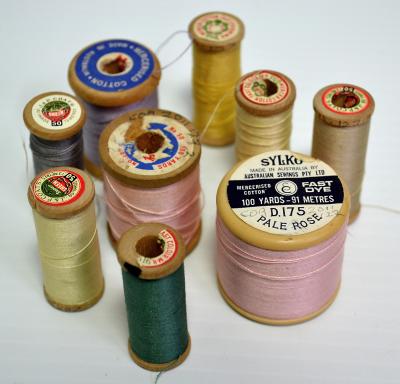 COLLECTION OF COTTON REELS