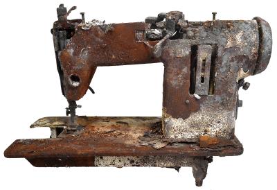 BURNT SEWING MACHINE