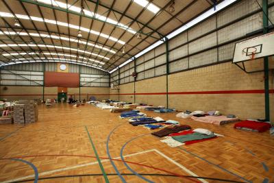 DIGITAL IMAGE - BEDDING AT ARMADALE ARENA FOR BUSHFIRE VICTIMS