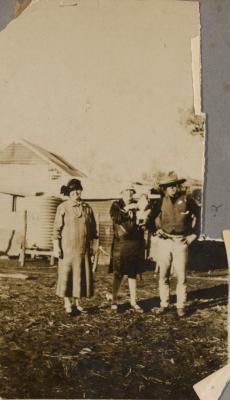 PHOTOGRAPH (DIGITAL COPY): '15 MILE OUT CAMP' CUE, WHITE FAMILY, 1927